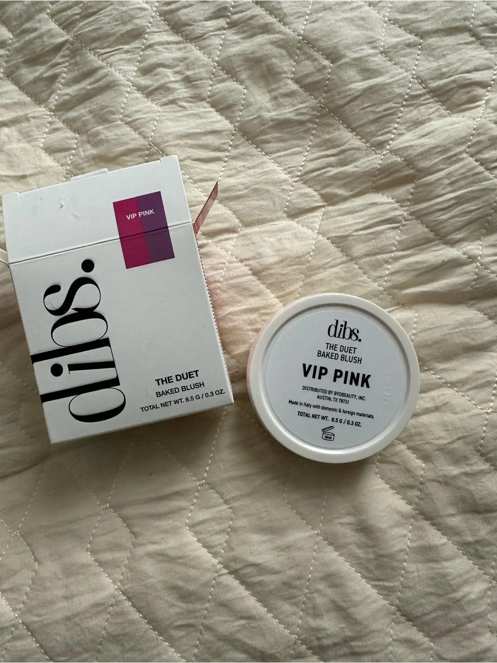 dibs. The Duet Baked Blush — Vip Pink